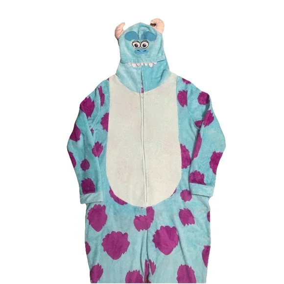 Disney Monsters Inc Sully Cosplay One Piece Pajamas Adult Costume 3X (22/24W) - Picture 2 of 11